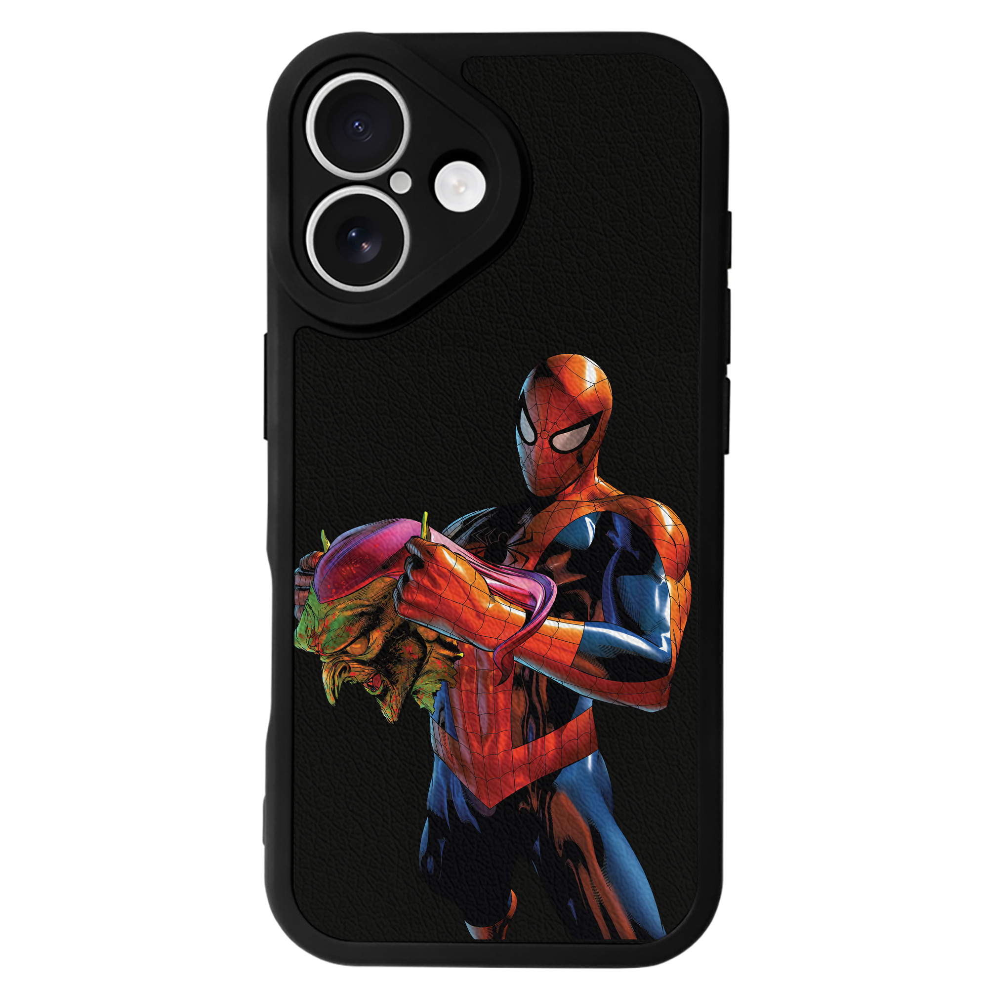 Spider Man スパイダーマン 【iPhone 16シリーズ対応】シリコンスマホケース（レザー調） 材質：シリコン